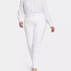NYDJ Marilyn Straight White Jeans 22W
